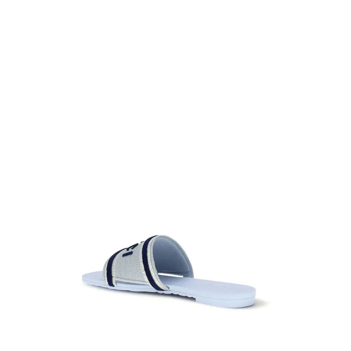 Blue Cotton Sandals Gucci