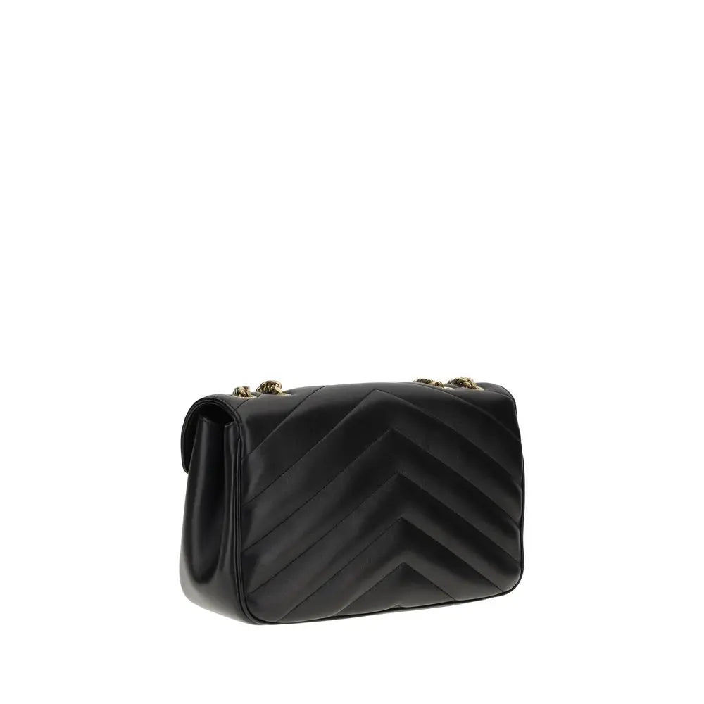Black Calf Leather Bos Taurus Shoulder Bag Saint Laurent