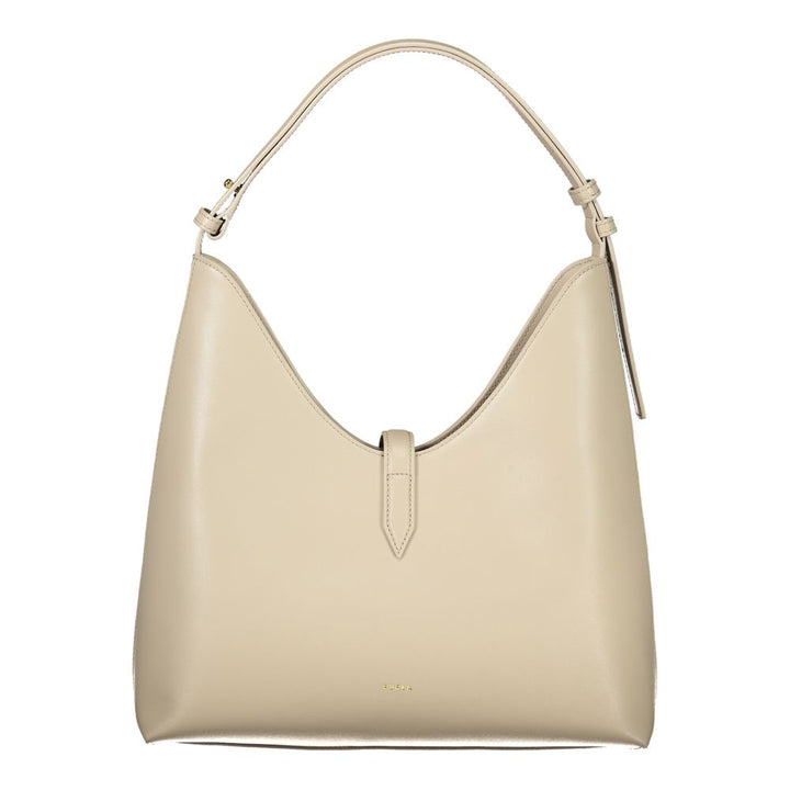 Beige Leather Women Handbag Furla