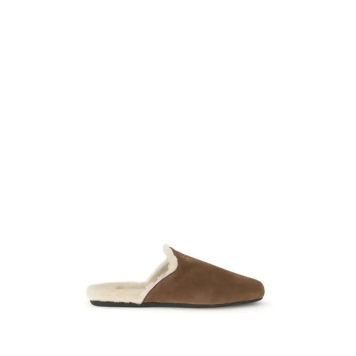 Brown Calf Leather Bos Taurus Mules Prada
