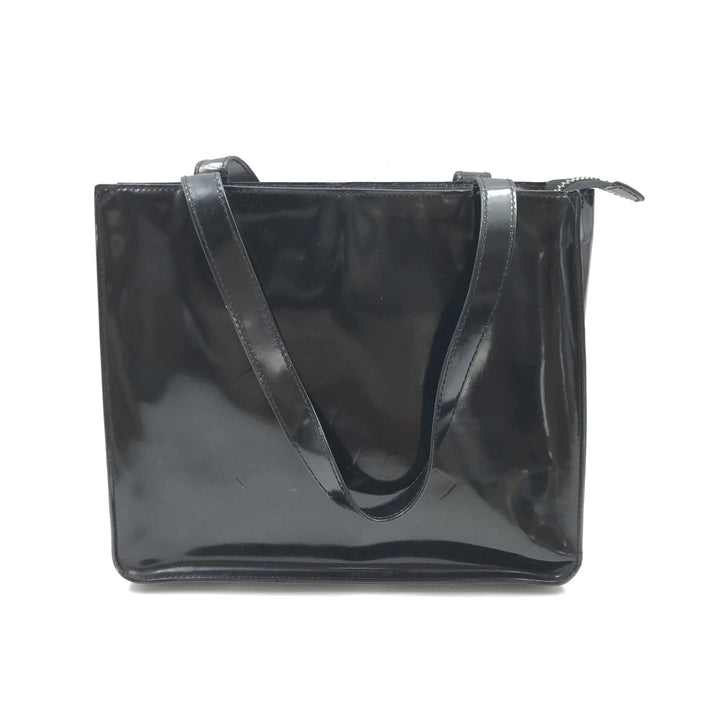 Black Patent Leather Tote Chanel