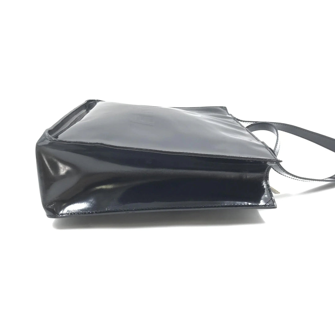 Black Patent Leather Tote Chanel