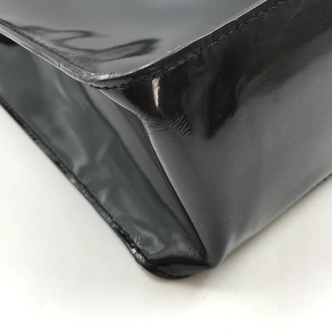Black Patent Leather Tote Chanel