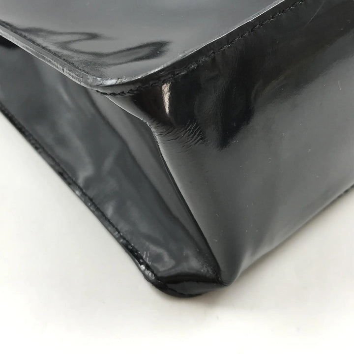 Black Patent Leather Tote Chanel