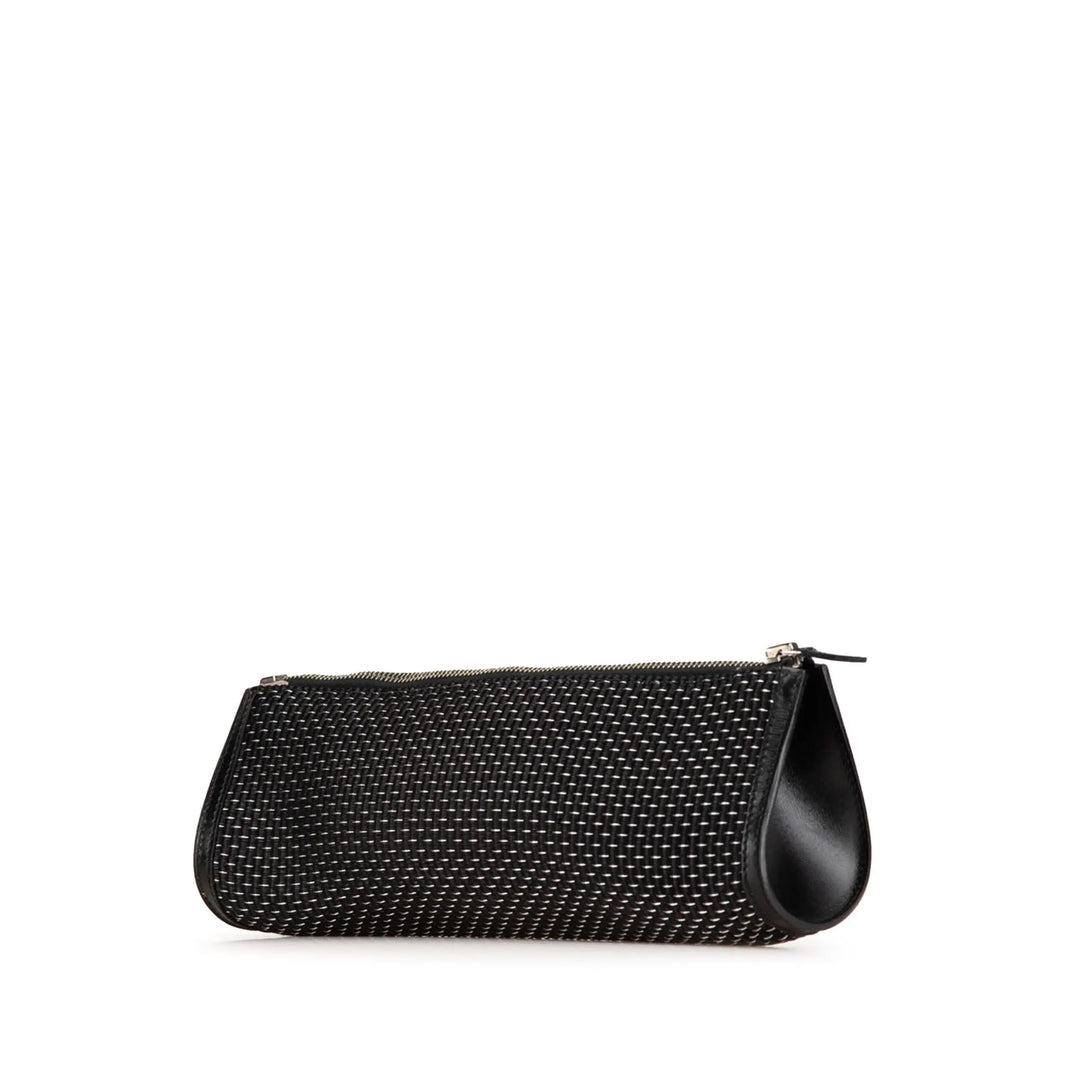 Black Woven Shoulder Bag Hermès