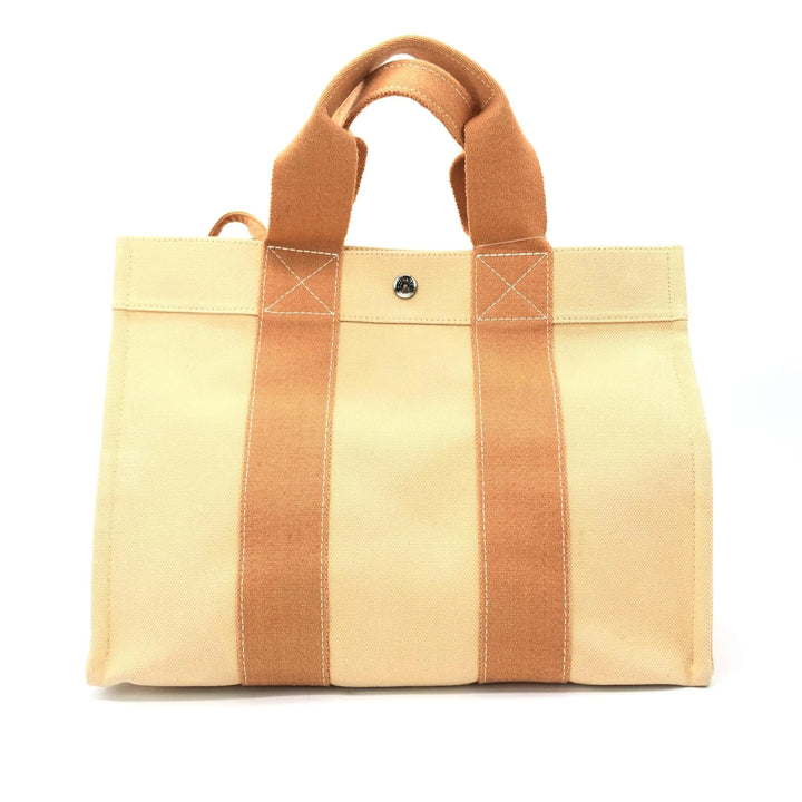 Canvas Tote Bag In Pastel Orange Hermès