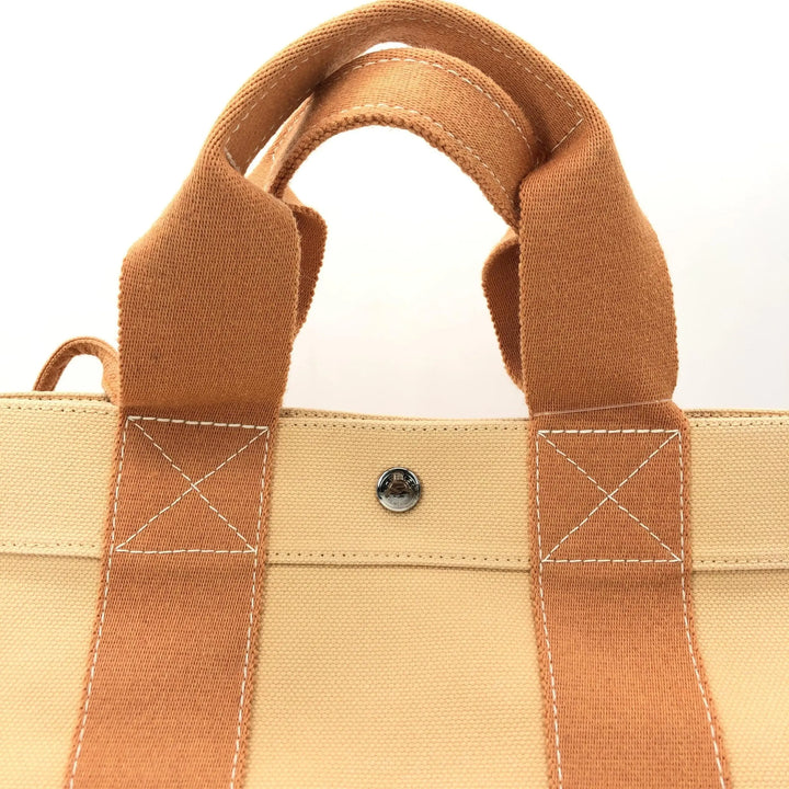 Canvas Tote Bag In Pastel Orange Hermès