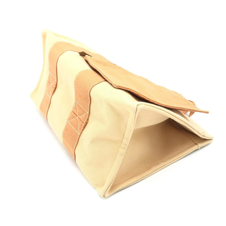 Canvas Tote Bag In Pastel Orange Hermès