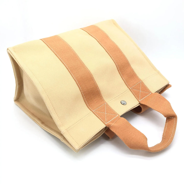 Canvas Tote Bag In Pastel Orange Hermès