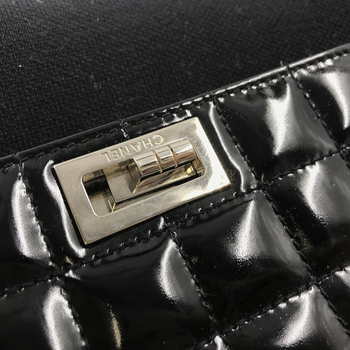 Chocolate Bar Patent Leather Shoulder Bag Chanel