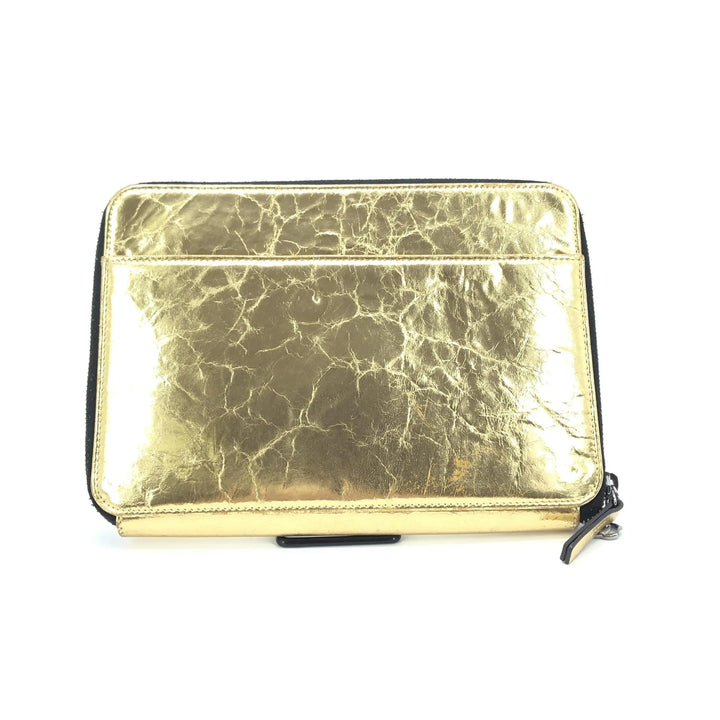 Gold Tone Votez Coco Zip Clutch Chanel