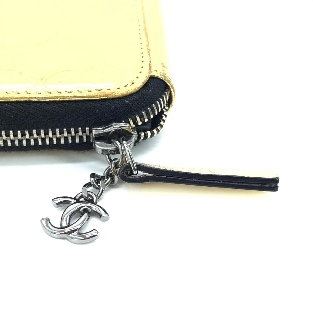 Gold Tone Votez Coco Zip Clutch Chanel