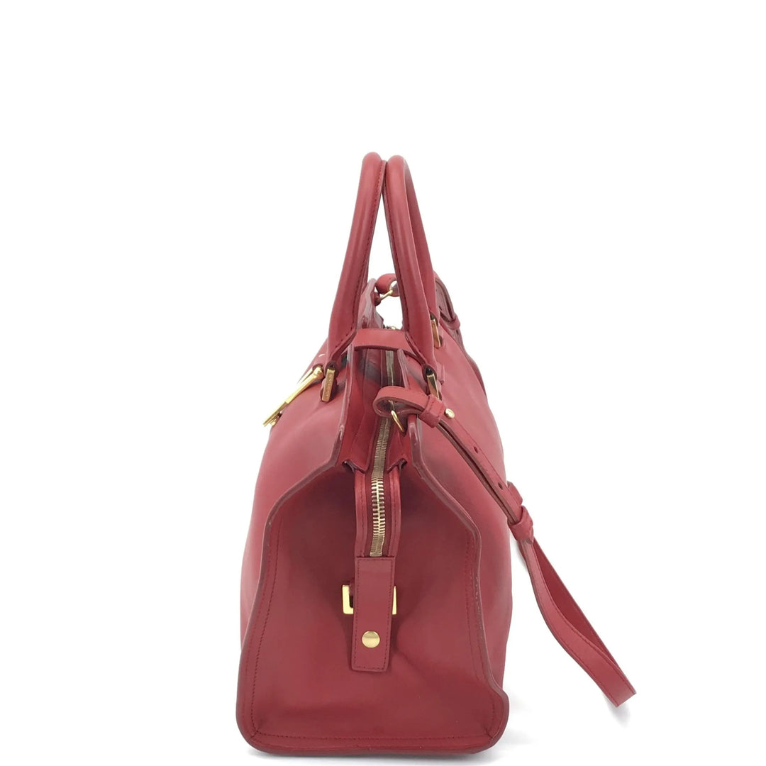 Leather Handbag With Y Logo Saint Laurent