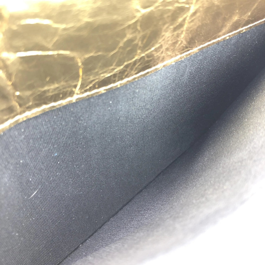 Gold Tone Votez Coco Zip Clutch Chanel