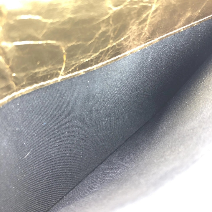 Gold Tone Votez Coco Zip Clutch Chanel