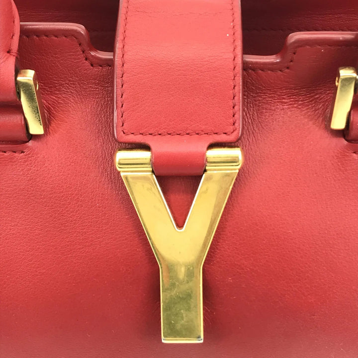 Leather Handbag With Y Logo Saint Laurent