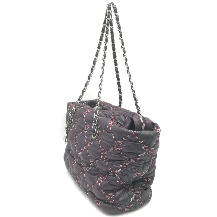 Paris-Byzance Chain Shoulder Bag Purple Nylon Chanel