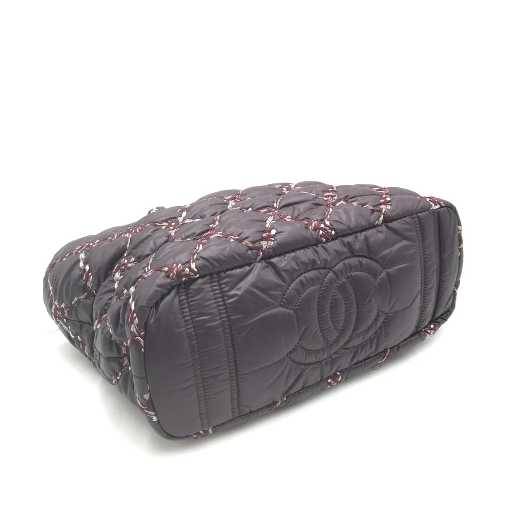 Paris-Byzance Chain Shoulder Bag Purple Nylon Chanel