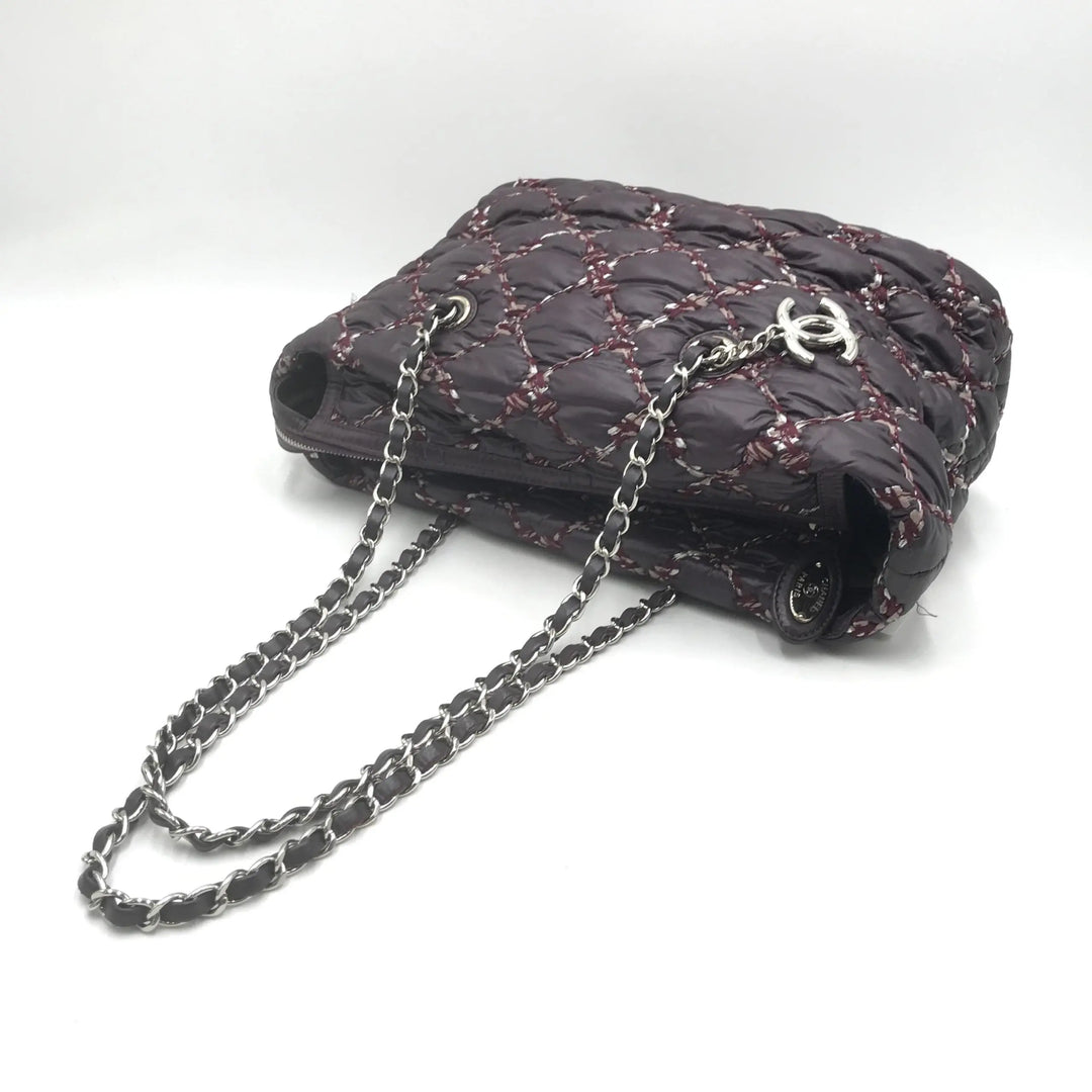 Paris-Byzance Chain Shoulder Bag Purple Nylon Chanel