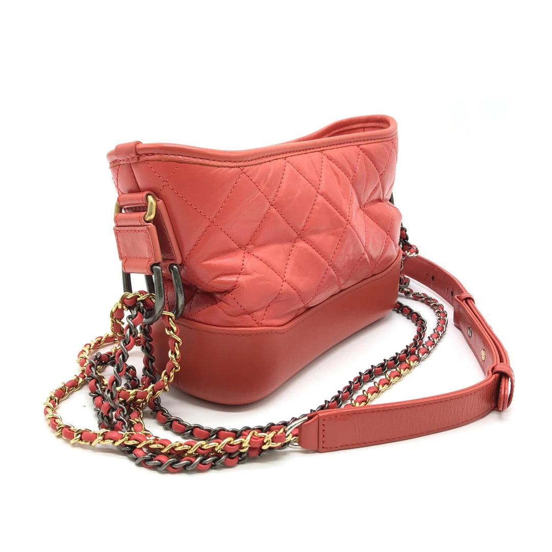 Red Gabriel Chain Shoulder Bag Chanel