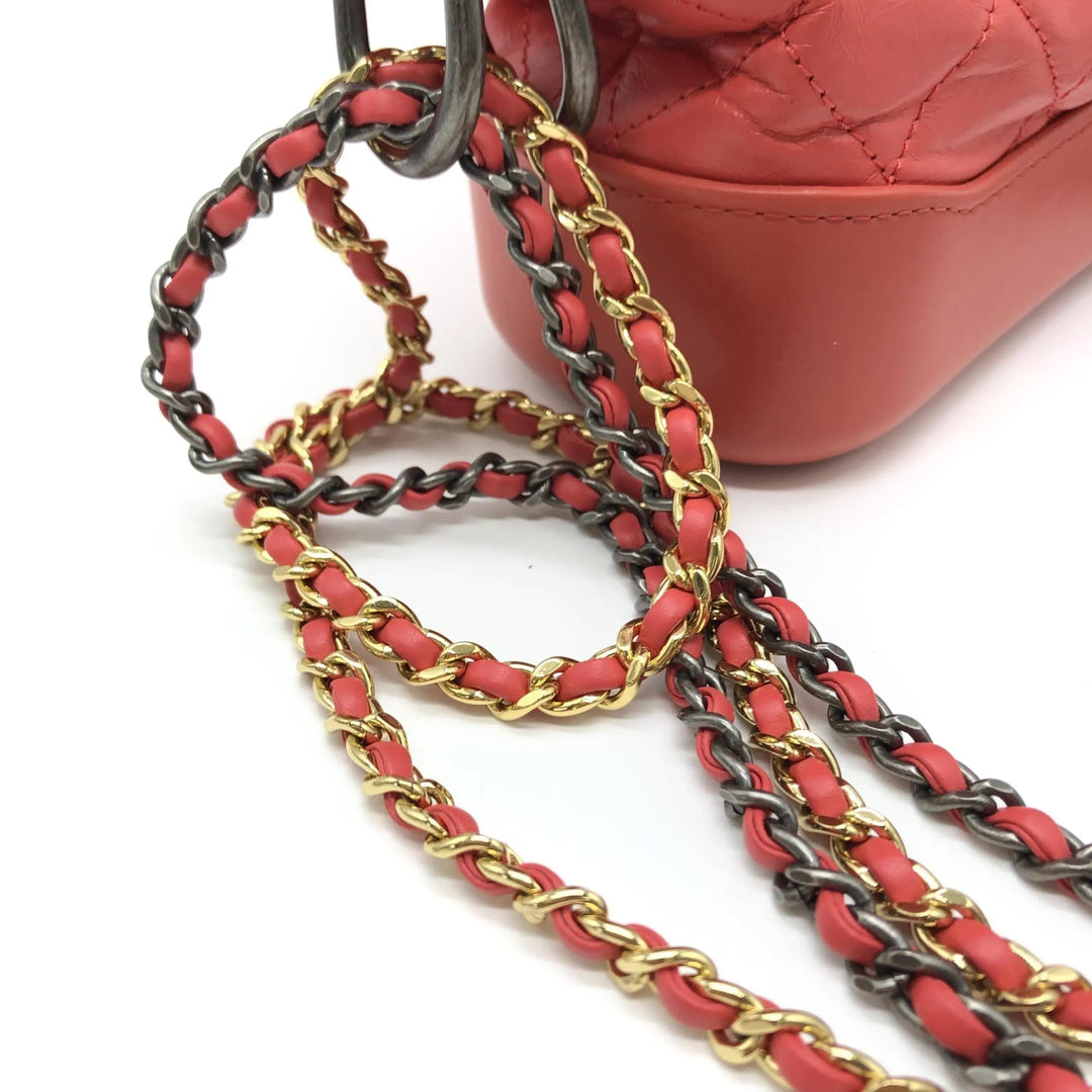 Red Gabriel Chain Shoulder Bag Chanel