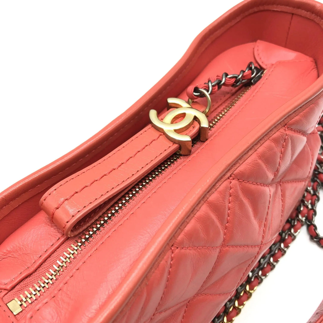 Red Gabriel Chain Shoulder Bag Chanel