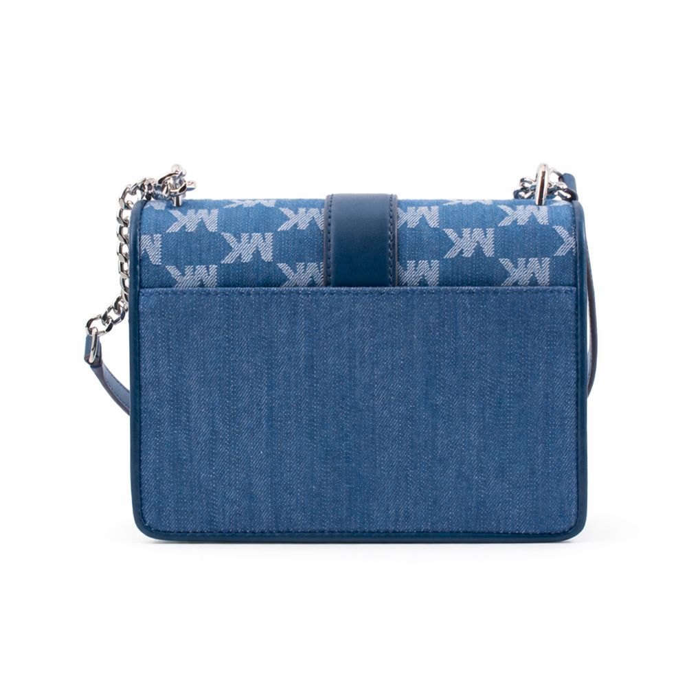 Blue Canvas Crossbody Bag Michael Kors