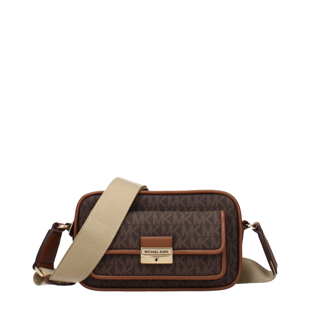 Brown Fabric Crossbody Bag Michael Kors