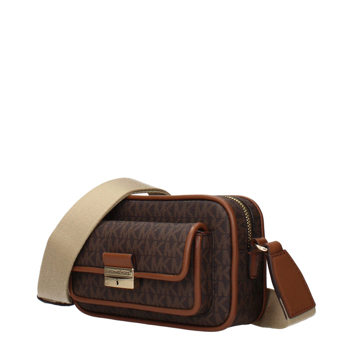 Brown Fabric Crossbody Bag Michael Kors