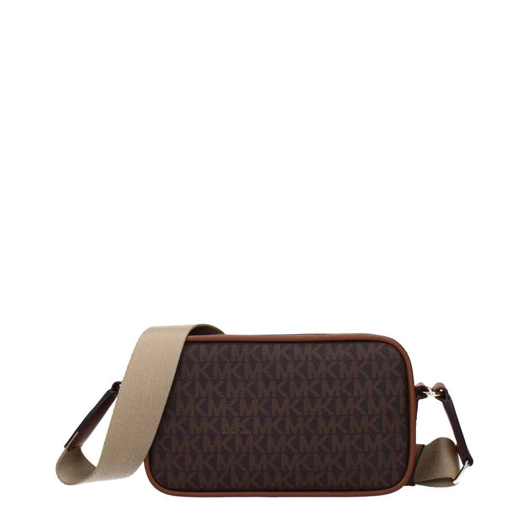 Brown Fabric Crossbody Bag Michael Kors