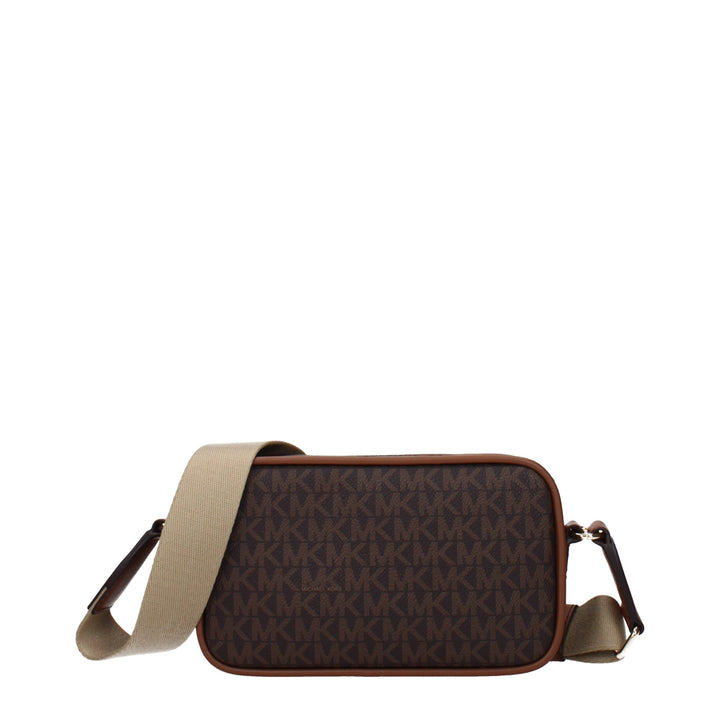 Brown Fabric Crossbody Bag Michael Kors