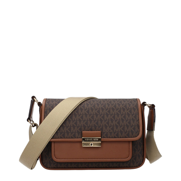 Brown Fabric Crossbody Bag Michael Kors