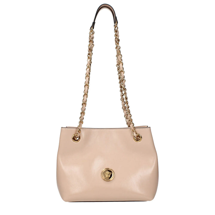 Pink Leather Shoulder Bag Versace