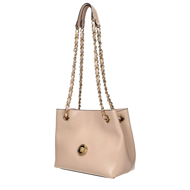 Pink Leather Shoulder Bag Versace