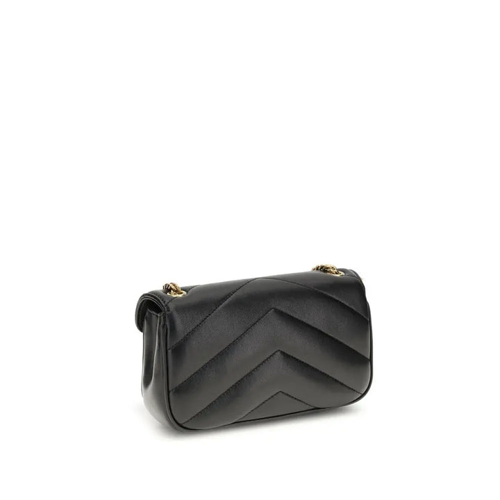 Black Lamb Ovis Aries Aries Shoulder Bag Saint Laurent