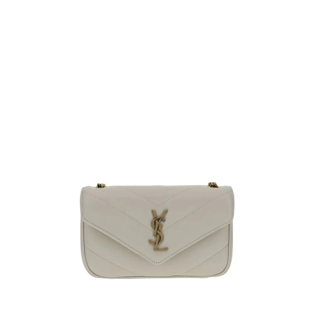 White Lamb Ovis Aries Aries Shoulder Bag Saint Laurent