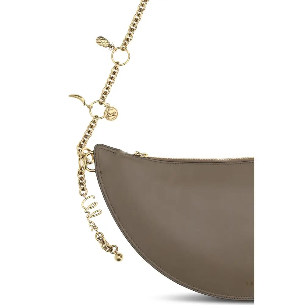 Gray Calf Leather Bos Taurus Shoulder Bag Chloé