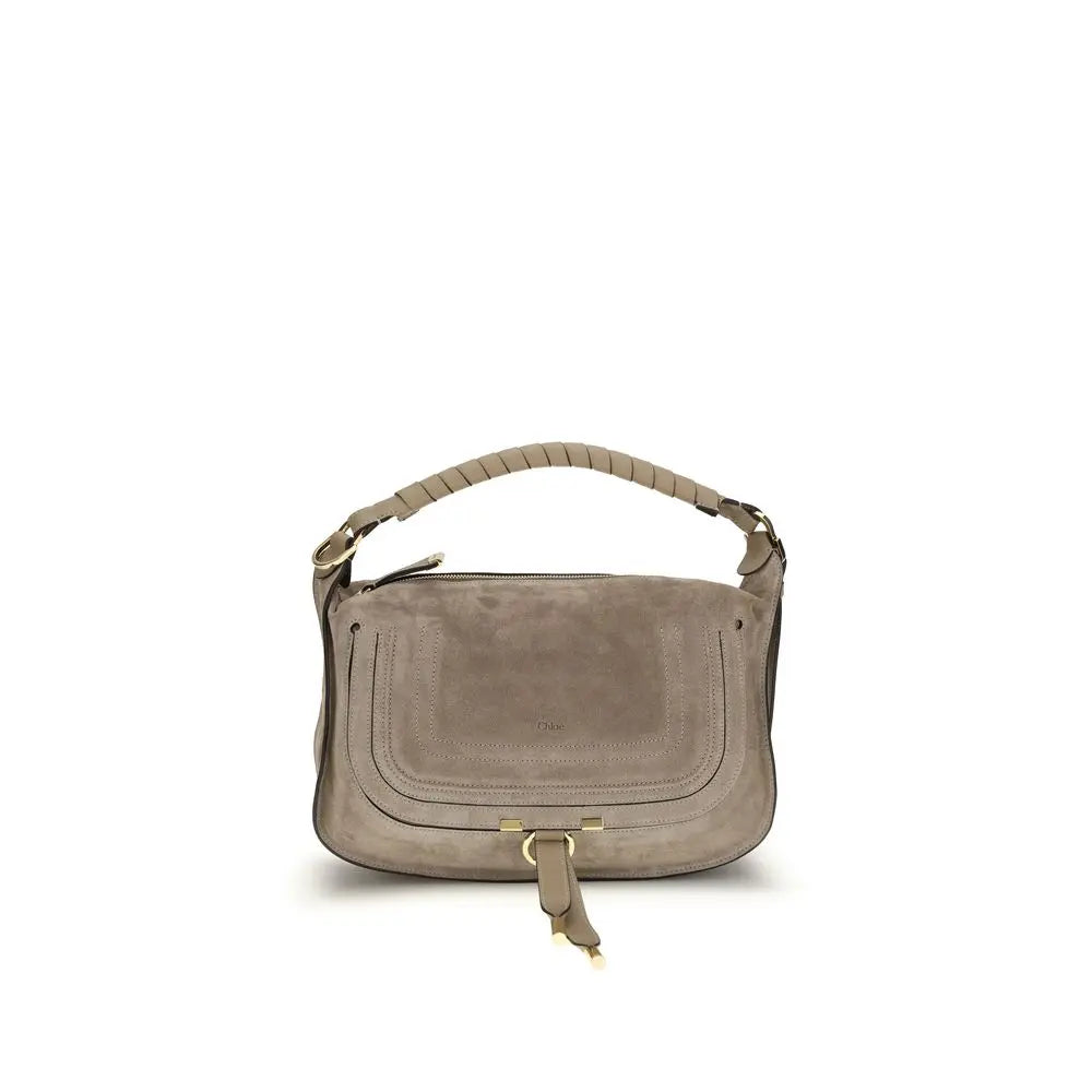 Beige Calf Leather Bos Taurus Shoulder Bag Chloé