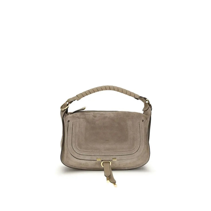 Beige Calf Leather Bos Taurus Shoulder Bag Chloé
