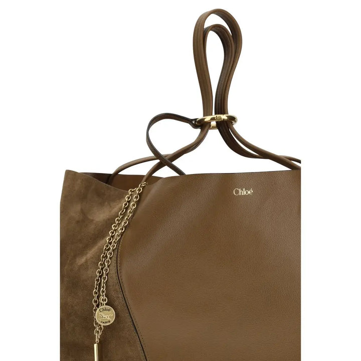 Brown Calf Leather Bos Taurus Shoulder Bag Chloé