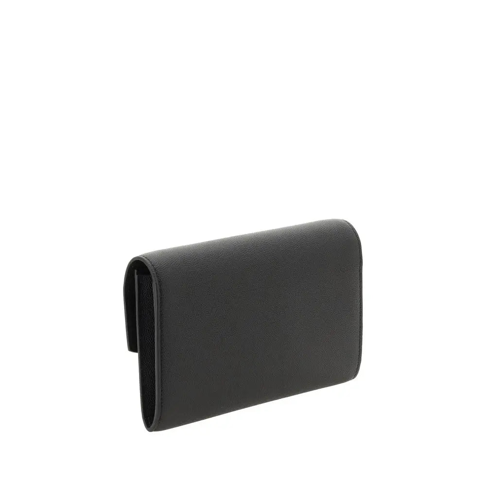 Black Calf Leather Bos Taurus Shoulder Bag Saint Laurent