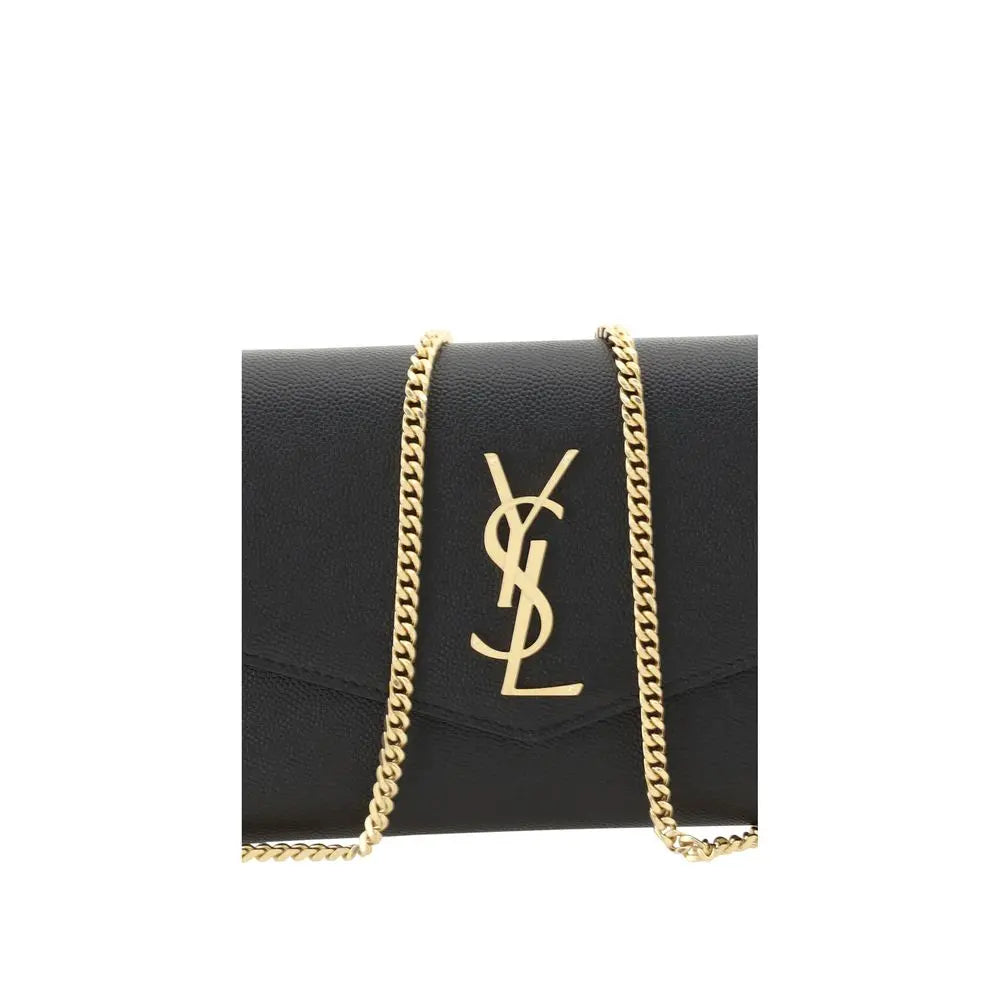 Black Calf Leather Bos Taurus Shoulder Bag Saint Laurent