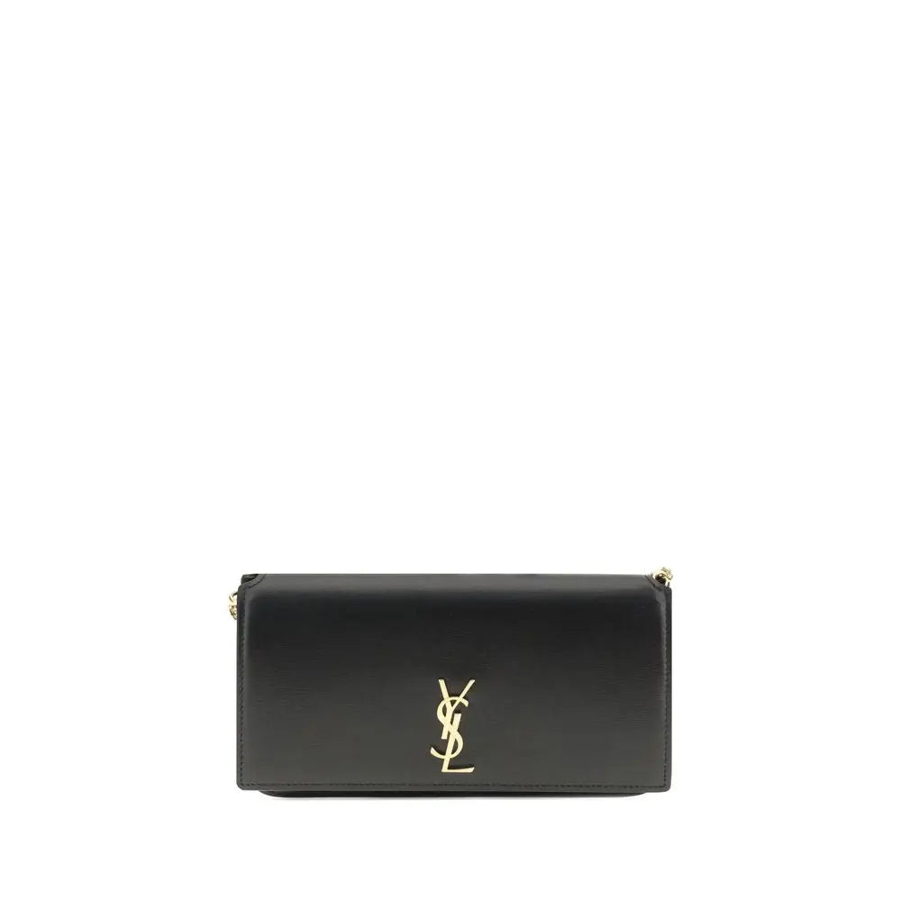 Black Calf Leather Bos Taurus Shoulder Bag Saint Laurent