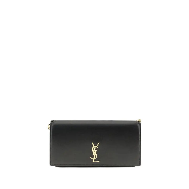 Black Calf Leather Bos Taurus Shoulder Bag Saint Laurent