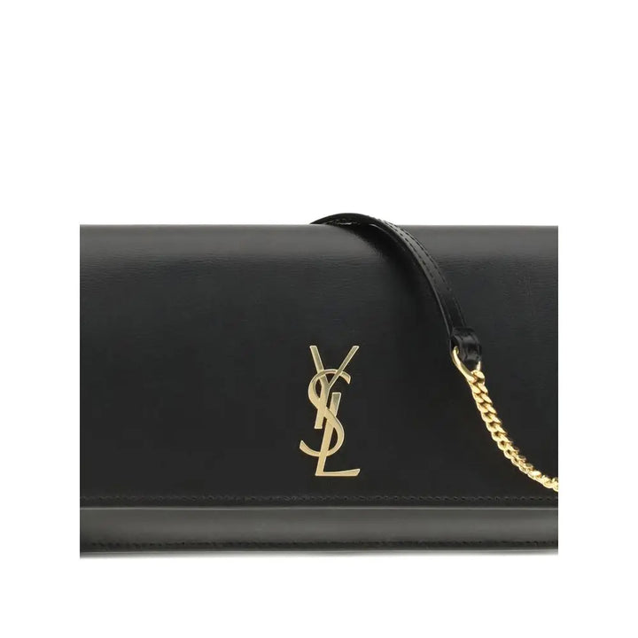 Black Calf Leather Bos Taurus Shoulder Bag Saint Laurent