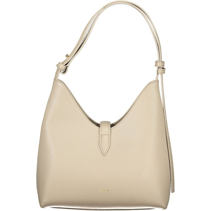 Beige Leather Women Handbag Furla