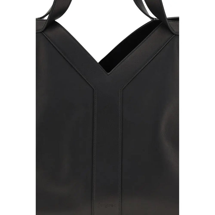 Black Calf Leather Bos Taurus Shoulder Bag Saint Laurent