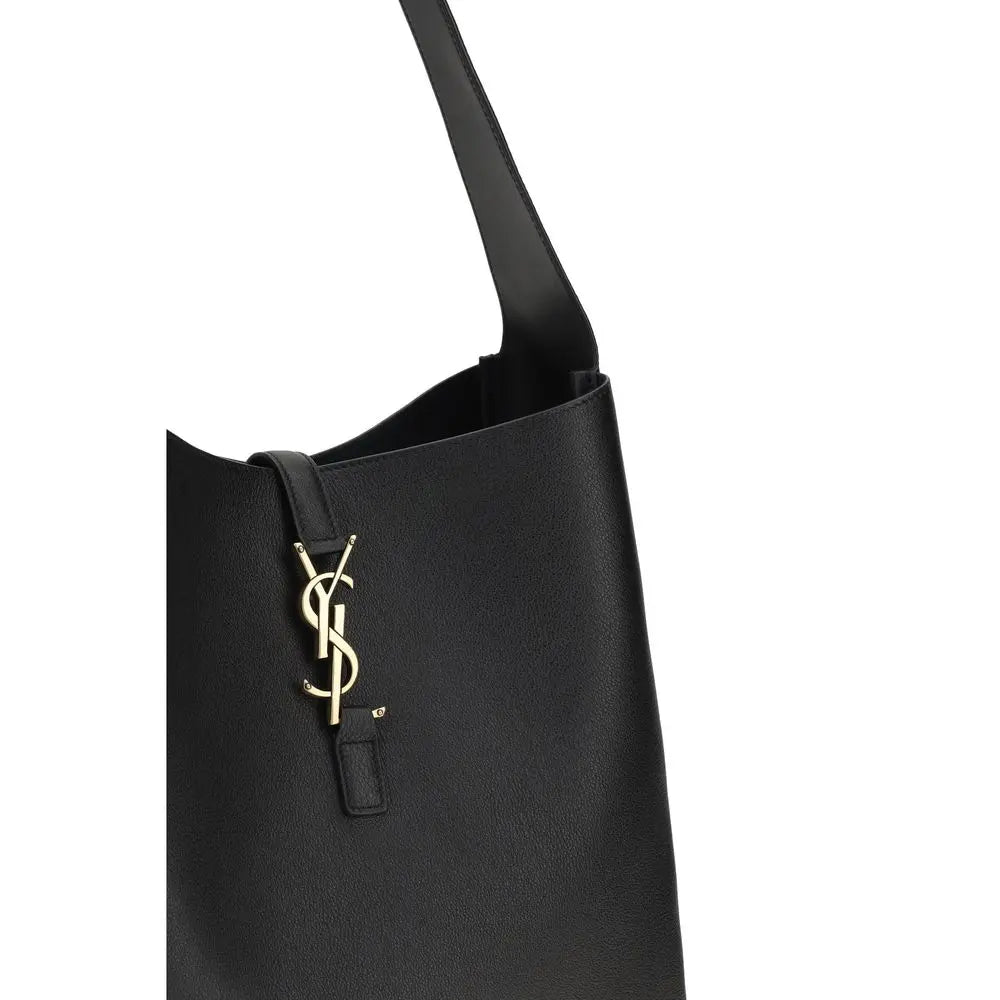 Black Calf Leather Bos Taurus Shoulder Bag Saint Laurent