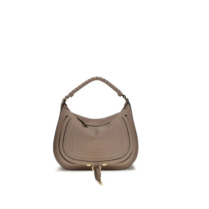 Beige Calf Leather Bos Taurus Shoulder Bag Chloé