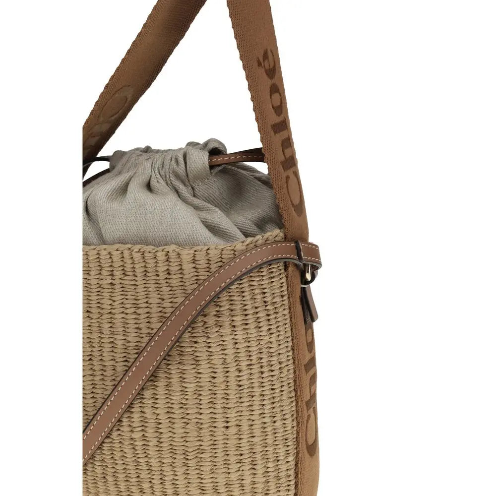 Beige Raffia Backet Bag Chloé